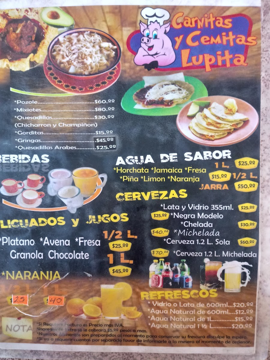 Carnitas Y Cemitas Lupita Menu - Image 5